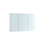 Wall cabinet - with mirror and adjustable shelf - white