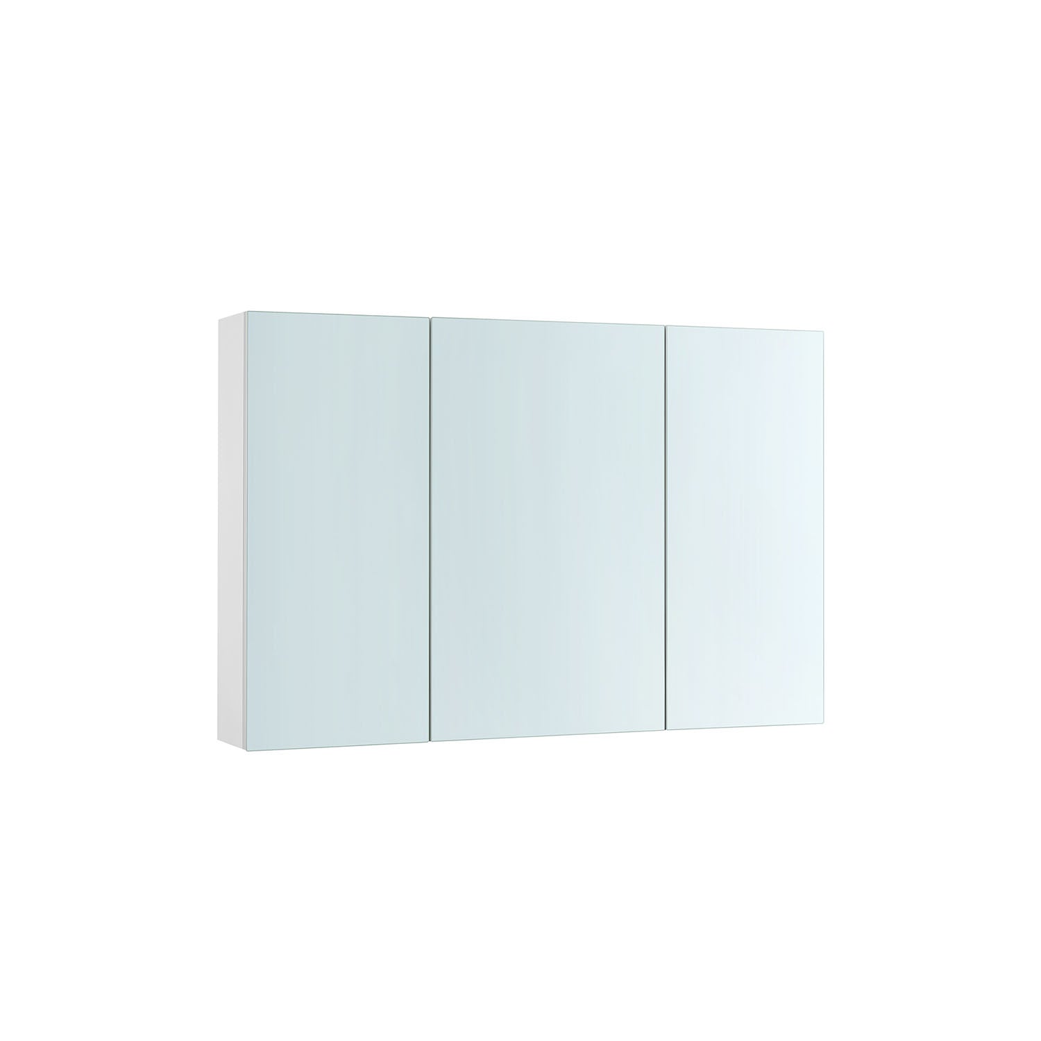 Wall cabinet - with mirror and adjustable shelf - white