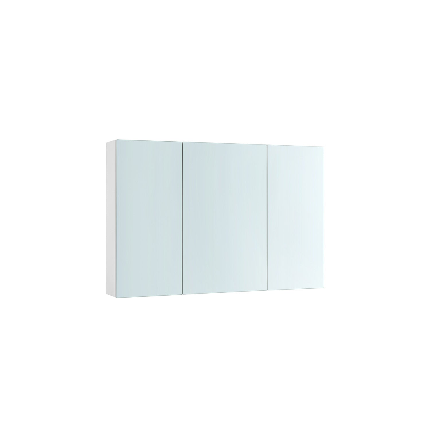 Wall cabinet - with mirror and adjustable shelf - white