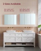 Wall cabinet - with mirror and adjustable shelf - white