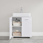 Washbasin furniture - Bathroom Cabinet - Base Cabinet - With Double Doors - White