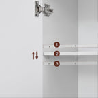 Washbasin furniture - Bathroom Cabinet - Base Cabinet - With Double Doors - White