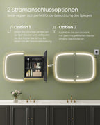 Mirror cabinet - with ink -black lighting