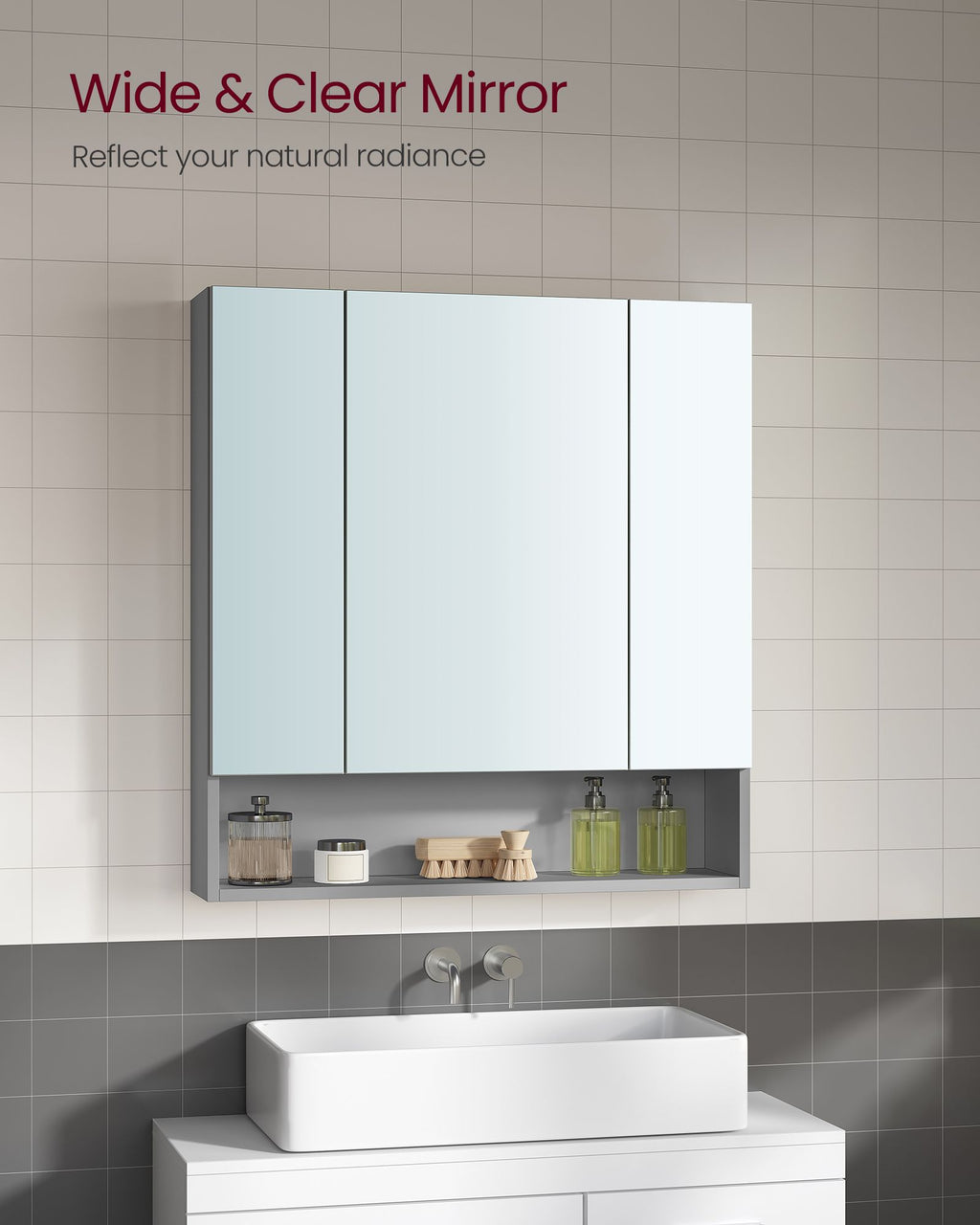 Bathroom furniture - With 3 doors - 16.5 × 70 × 75 cm