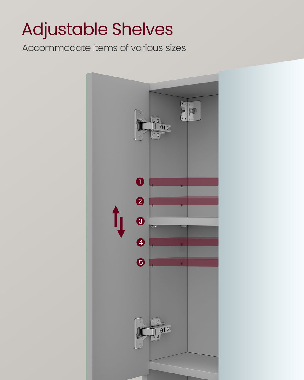 Bathroom furniture - With 3 doors - 16.5 × 70 × 75 cm
