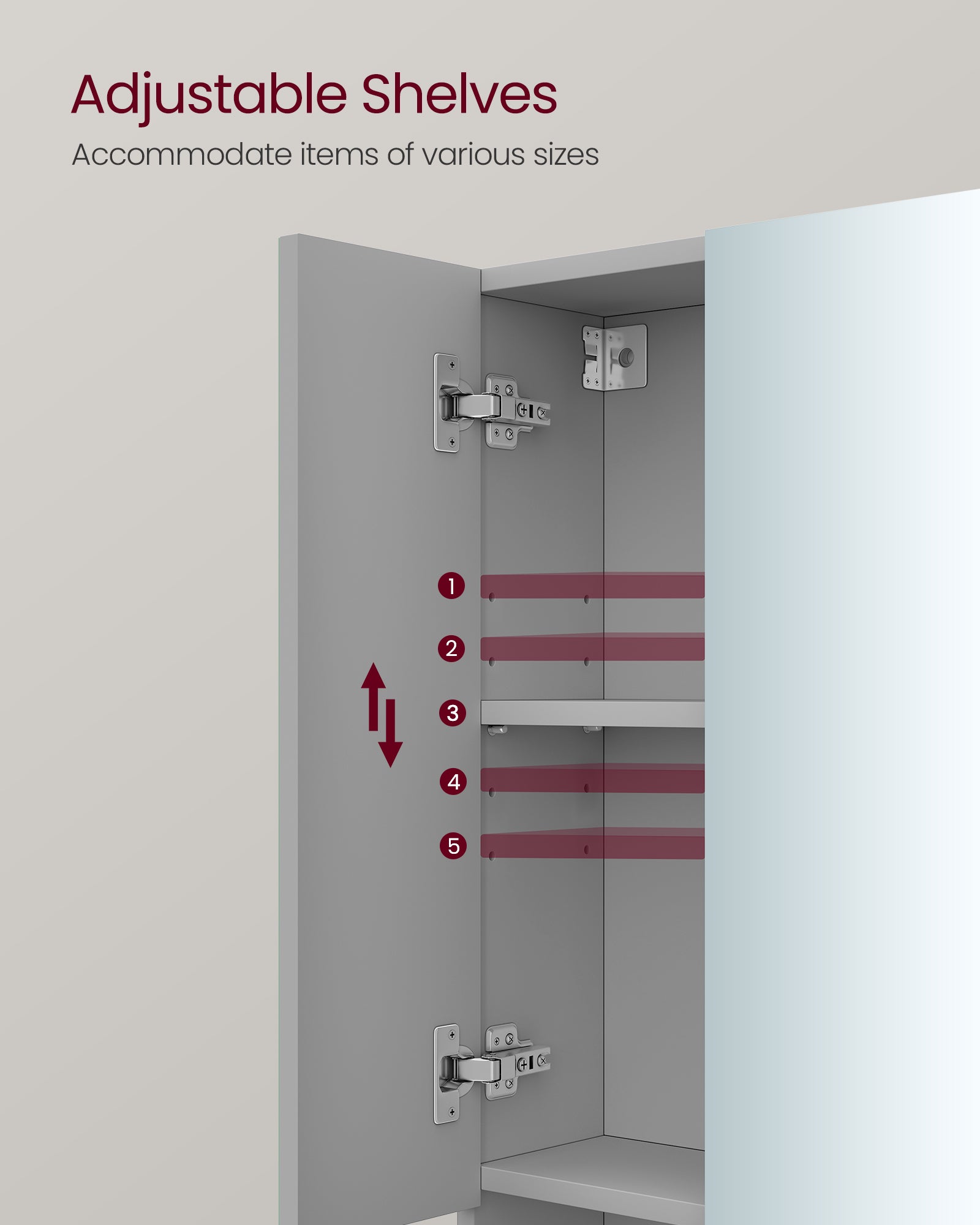 Bathroom furniture - With 3 doors - 16.5 × 70 × 75 cm