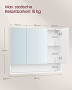 Bathroom Furniture - With 3 doors - 16.5 × 90 × 75 cm - Wolkwit
