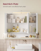 Bathroom furniture with 3 doors - 16.5 x 90 x 75 cm - Cloudy White