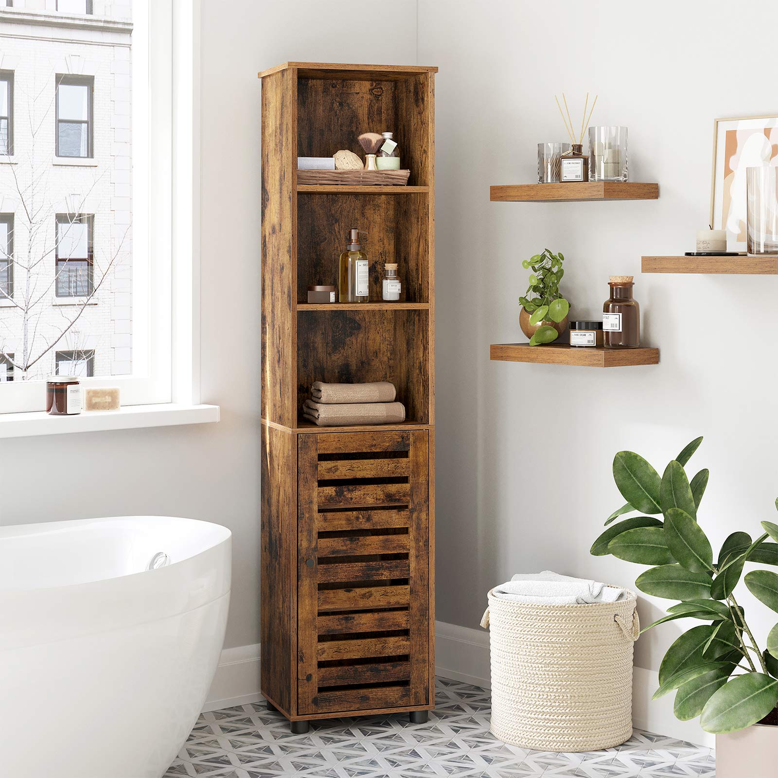 Bathroom cabinet - Vintage Brown