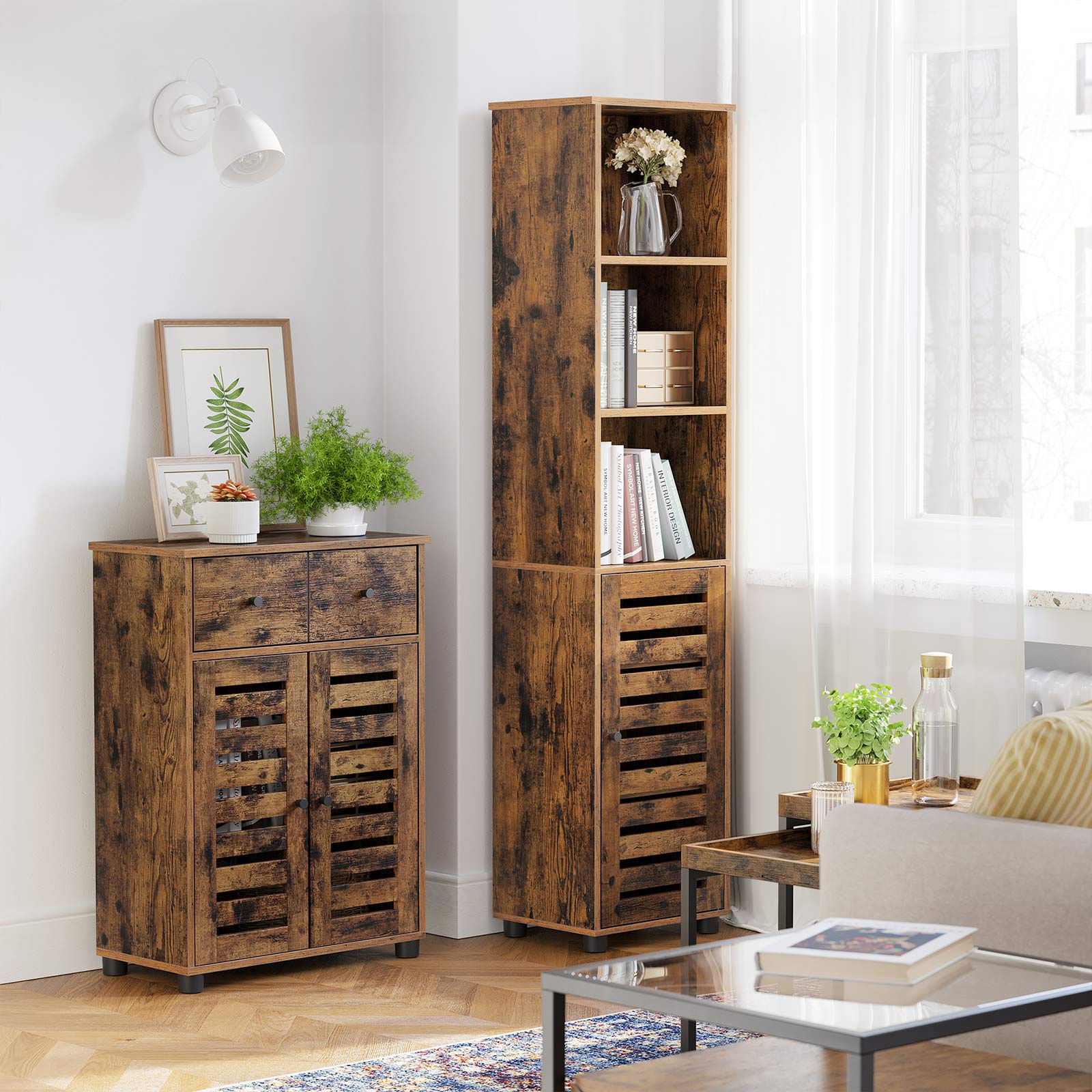 Bathroom cabinet - Vintage Brown