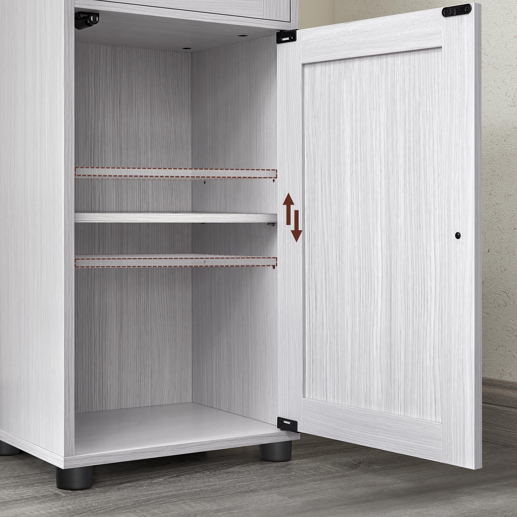 Bathroom cabinet - Storage cupboard - Kitchen cupboard - Living room cabinet - White