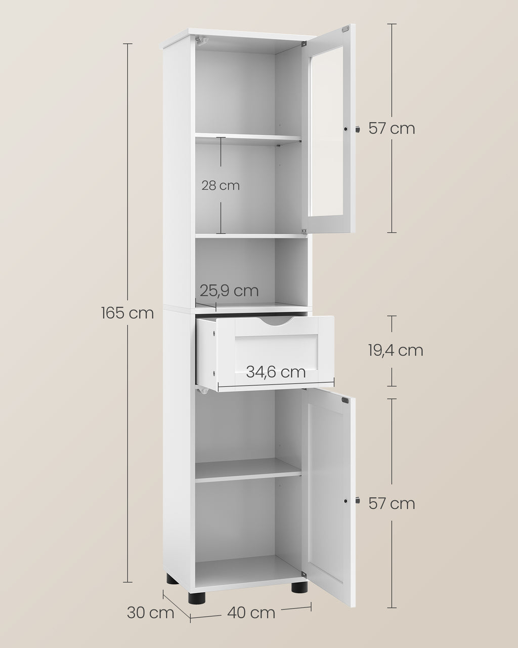 Bathroom Furniture - Open Bang - Space -saving