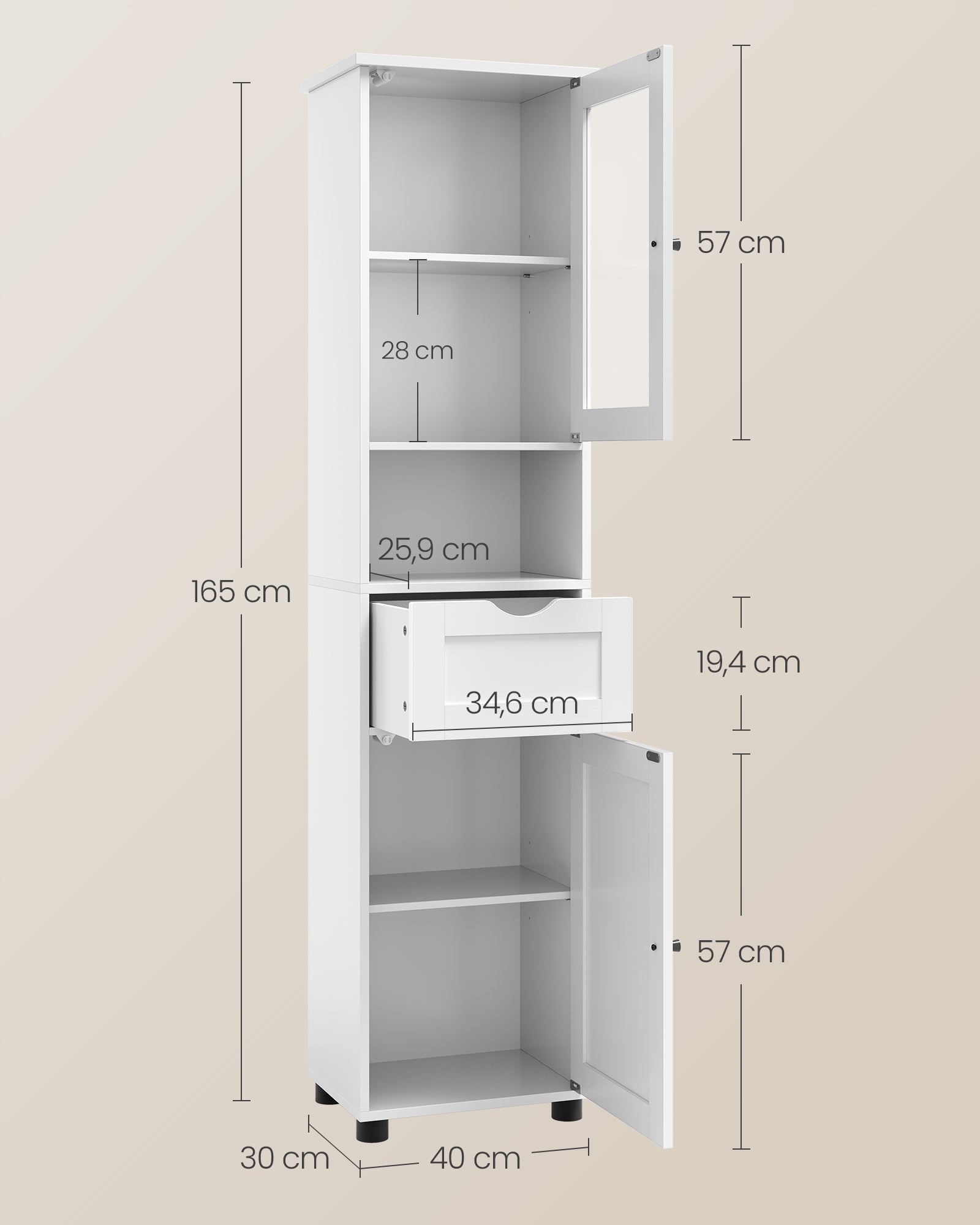 Bathroom Furniture - Open Bang - Space -saving