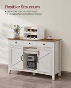 Kitchen cupboard with wine rack vintage white honey brown