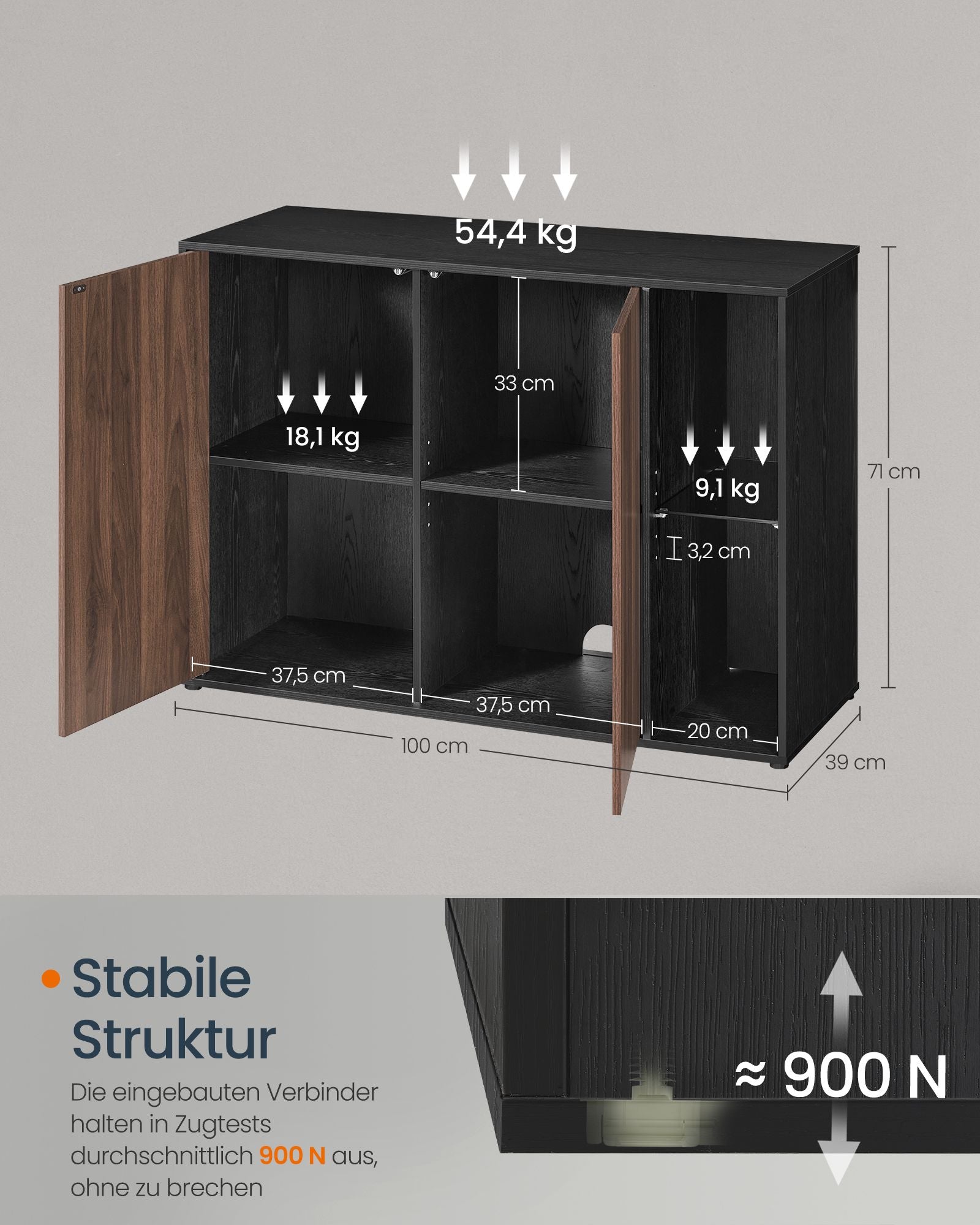 Sideboard - With Lighting & Toolless Technology
