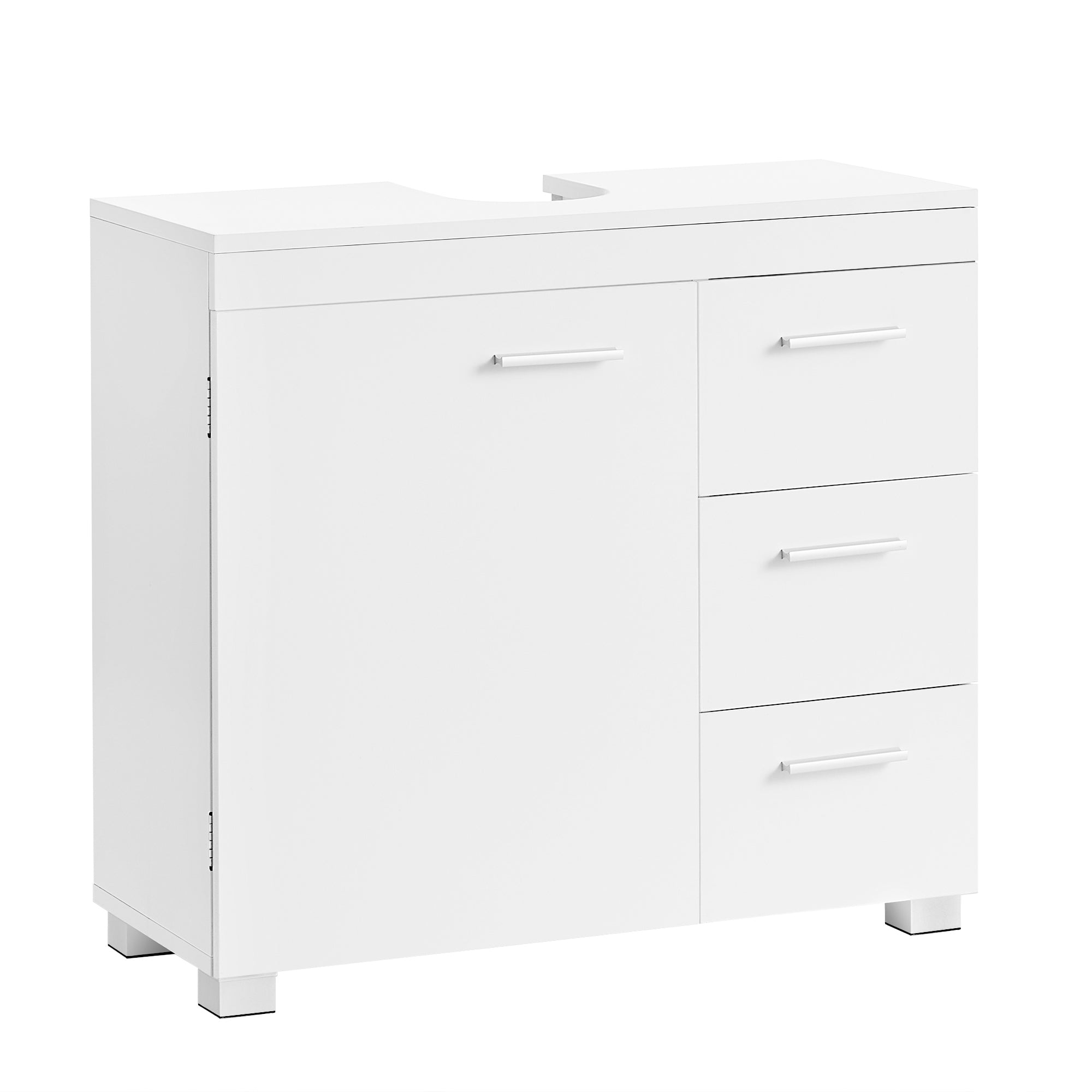 Washbasin furniture - Bathroom furniture - With 3 drawers - White