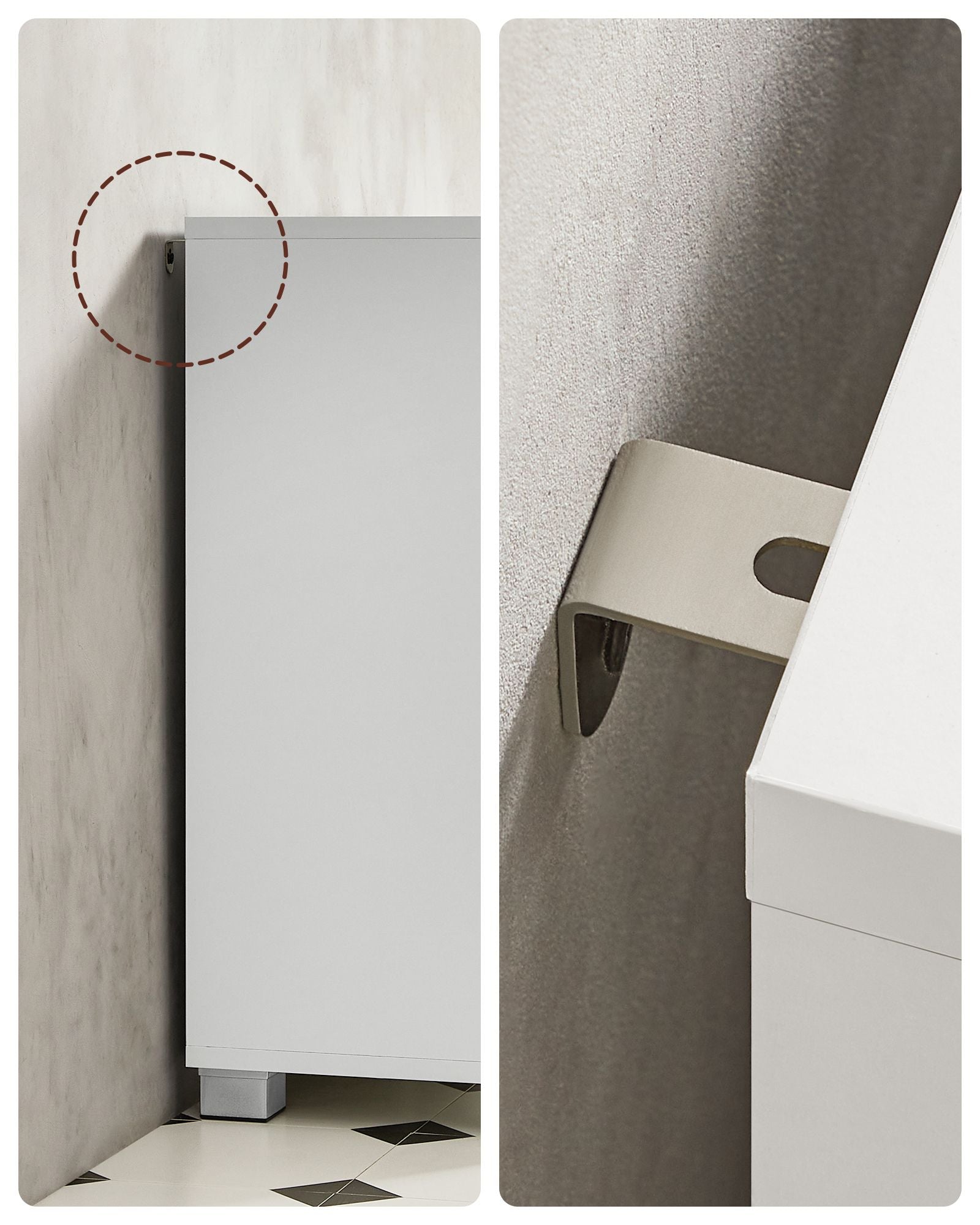 Washbasin furniture - Bathroom furniture - With 3 drawers - White