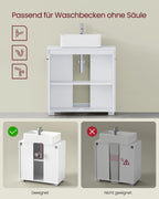 Washbasin furniture with compartments and legs