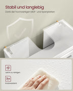 Washbasin furniture with compartments and legs