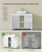 Washbasin furniture with doors and compartments