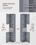 Bathroom cabinet - 30 × 30 × 170 cm - Mystical Gray