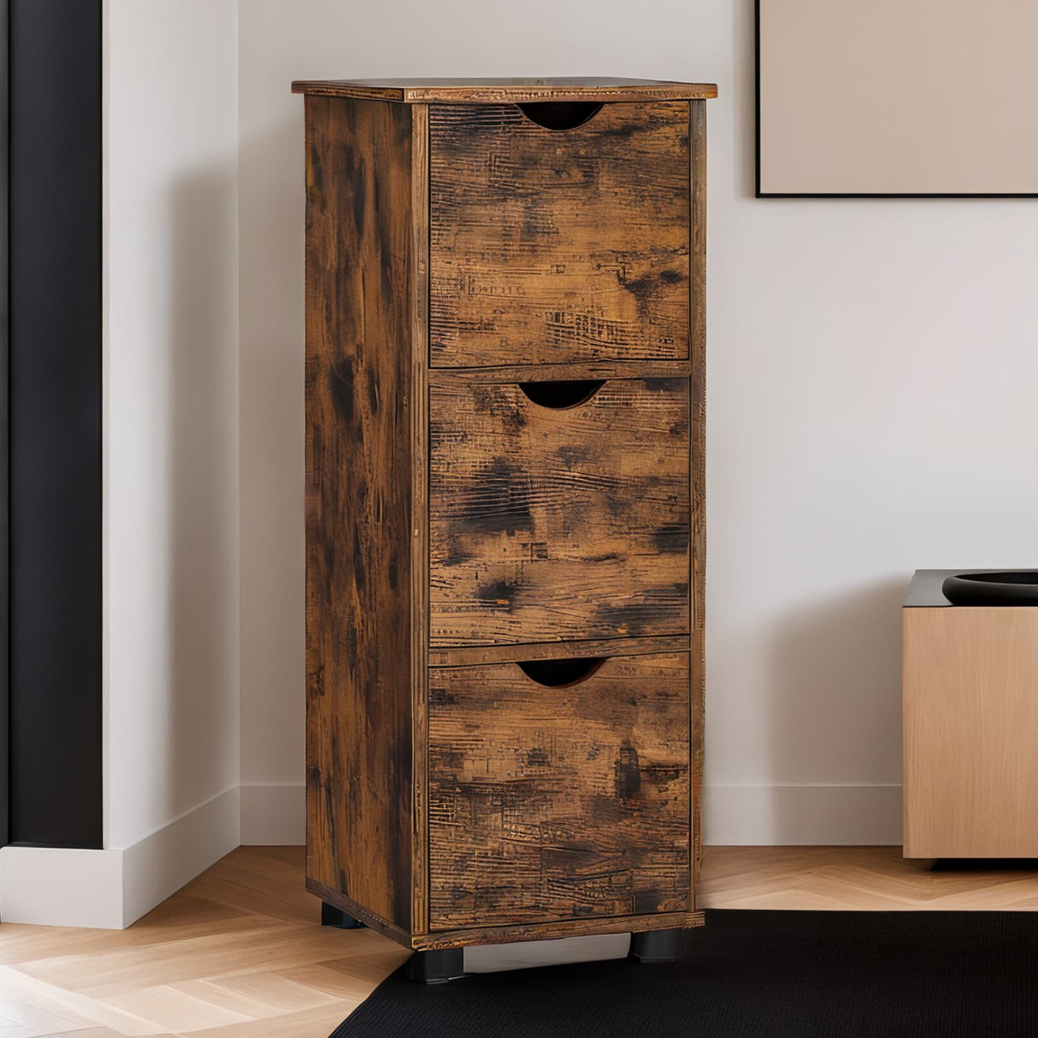 Bathroom furniture, storage cupboard, with 3 drawers