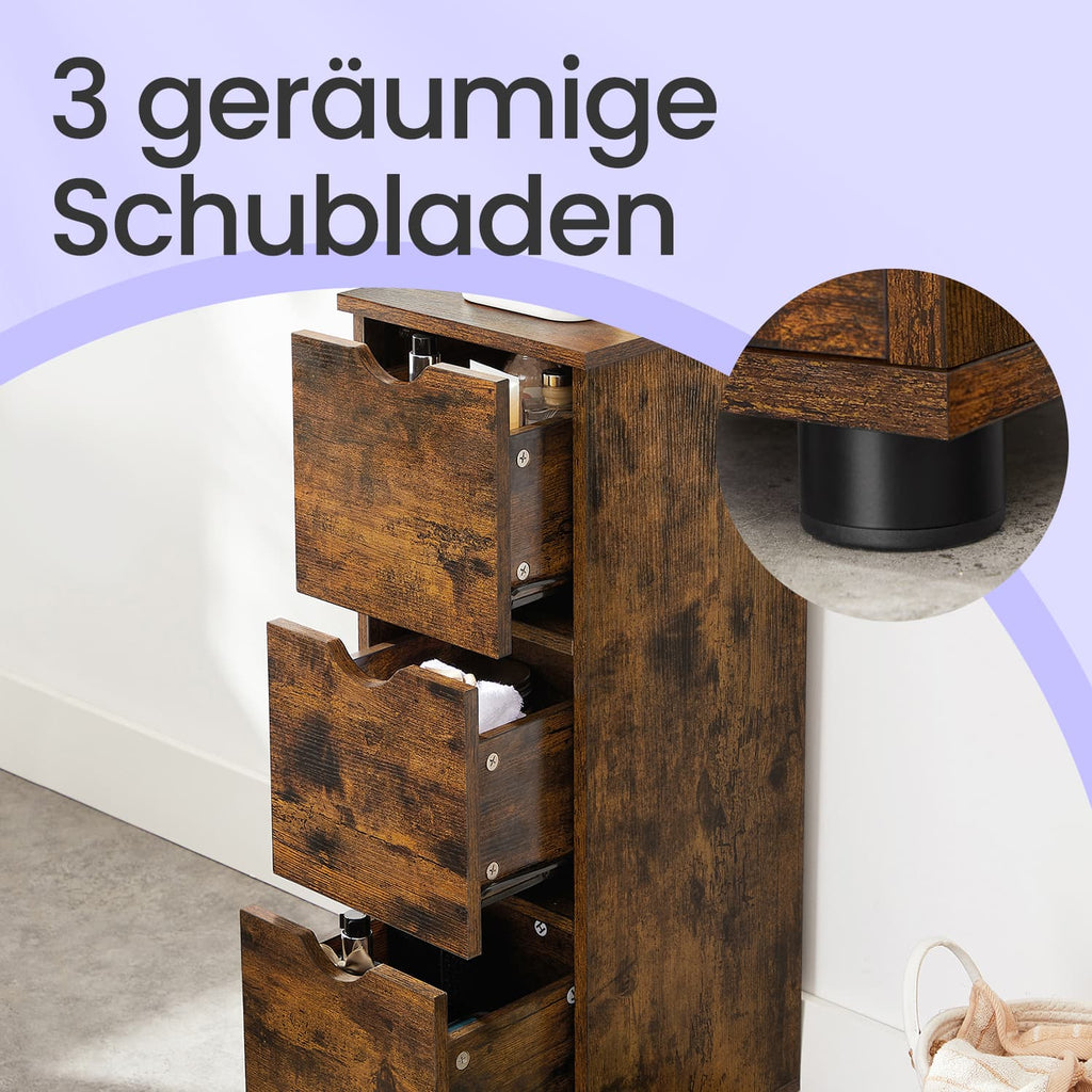 Bathroom furniture, storage cupboard, with 3 drawers