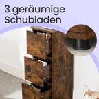Bathroom furniture, storage cupboard, with 3 drawers