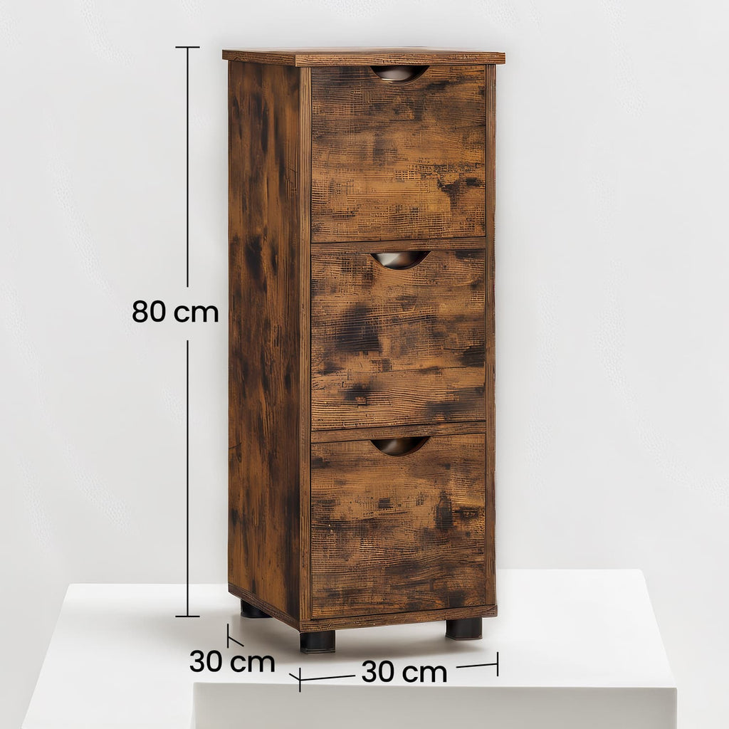 Bathroom furniture, storage cupboard, with 3 drawers