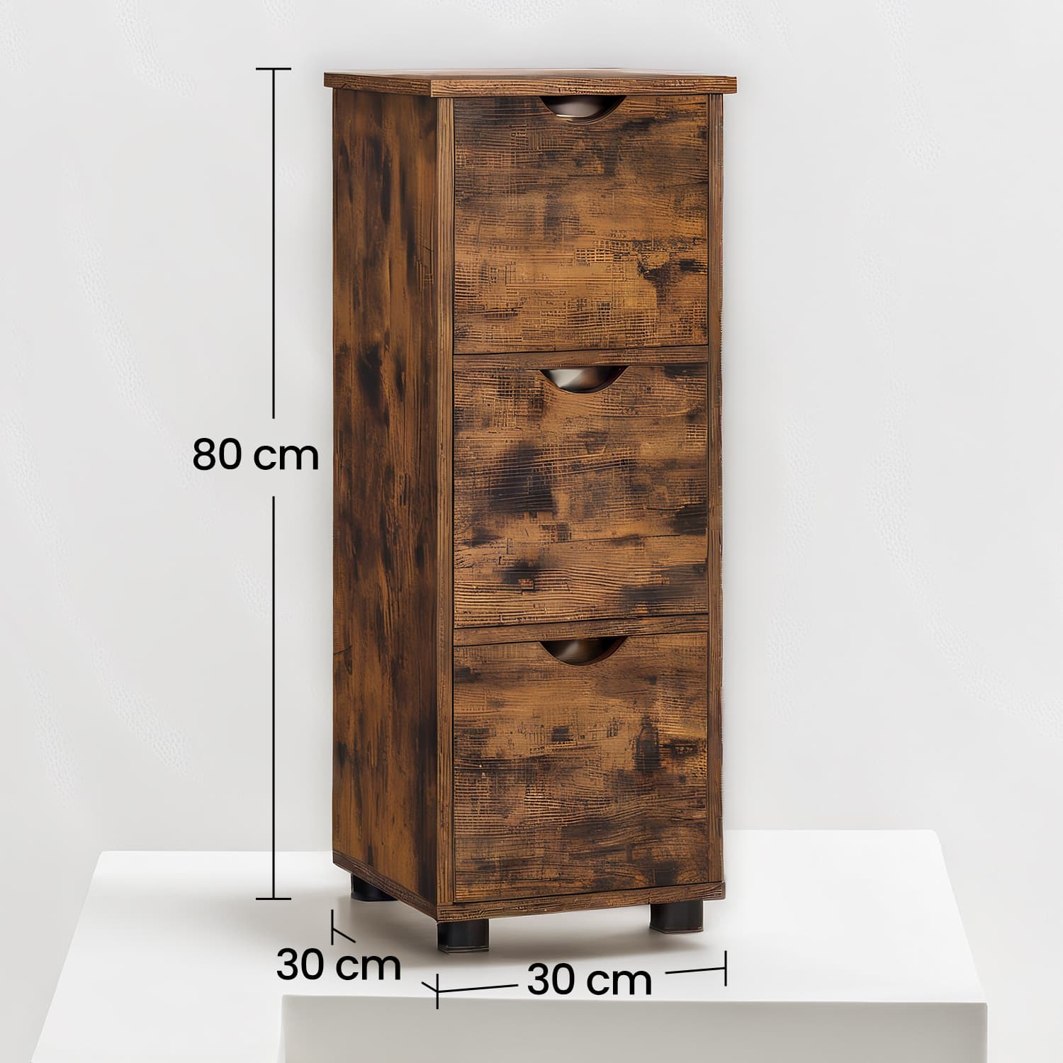 Bathroom furniture, storage cupboard, with 3 drawers