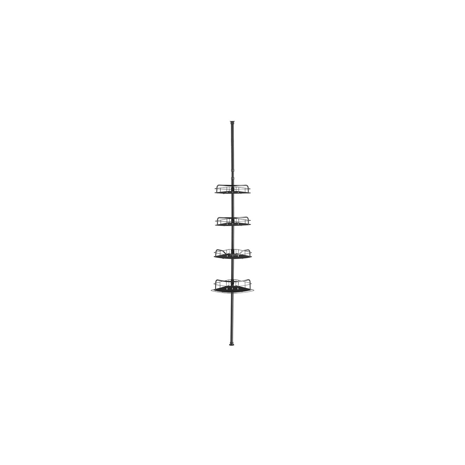 4-layer corner shower truck-Span pole-without drilling-ink-black