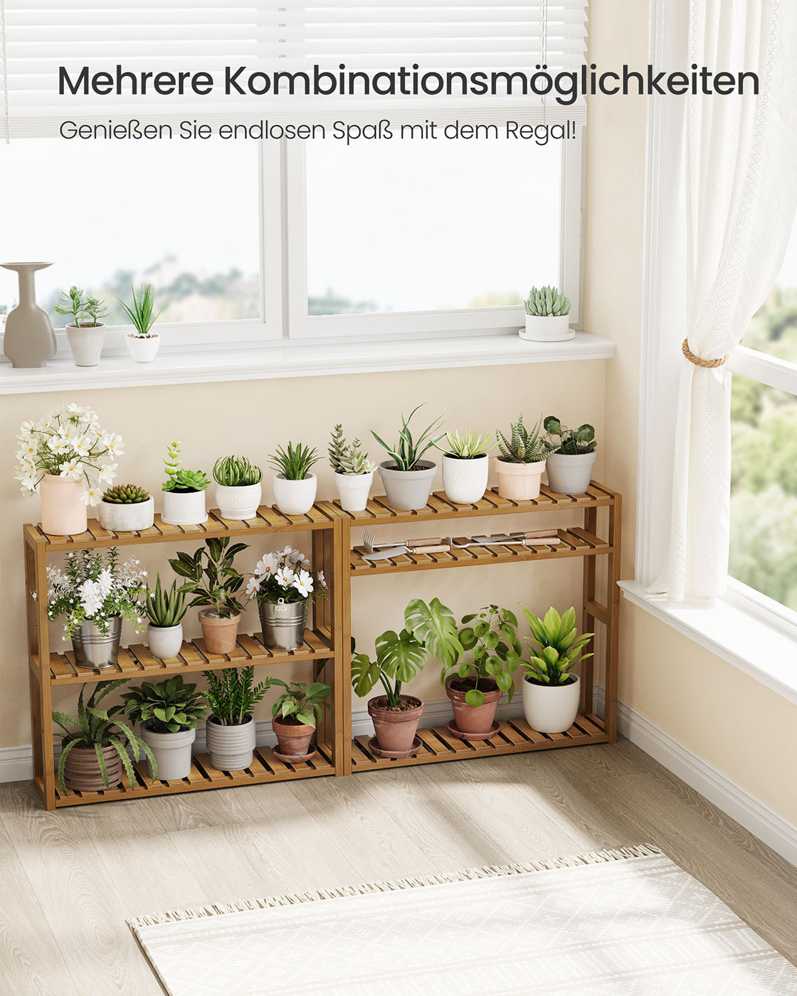 Bath rack with 3 adjustable shelves - 15x60x54 cm - coffee brown