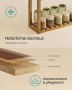Bath rack with 3 adjustable shelves - 15x60x54 cm - coffee brown
