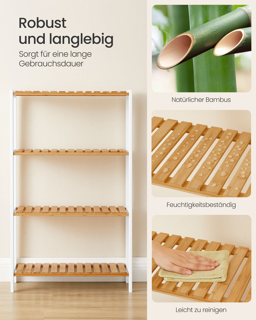 Bamboo Bamboo 26 x 60 x 100 cm white-natural color