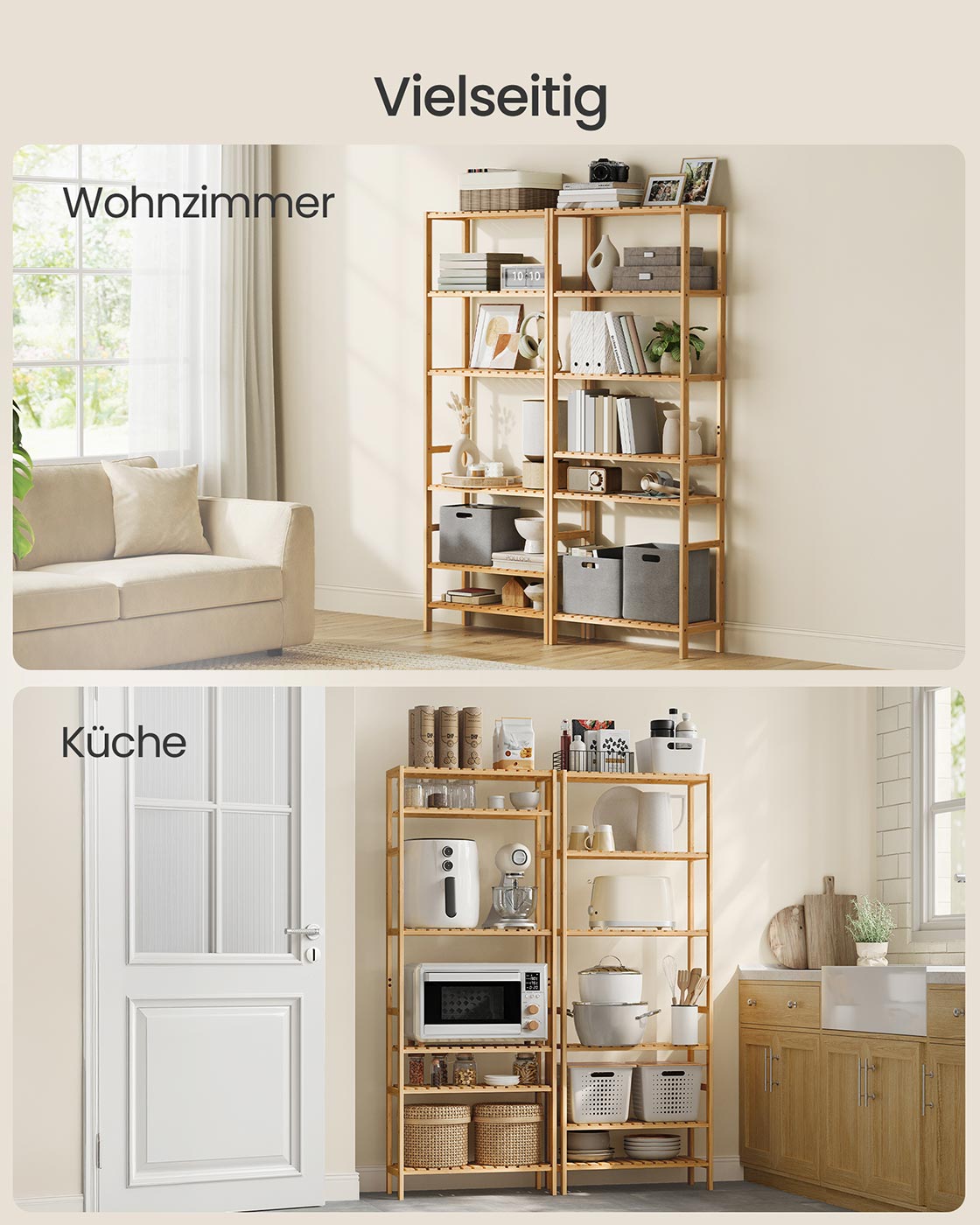 Bamboo plank with six levels