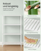 Bamboo bathroom board 26 x 60 x 100 cm white