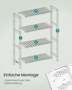 Bamboo bathroom board 26 x 60 x 100 cm white