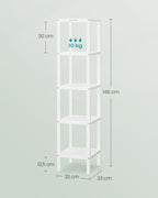 Bathroom shelf - narrow - with 5 levels - Wolkwit
