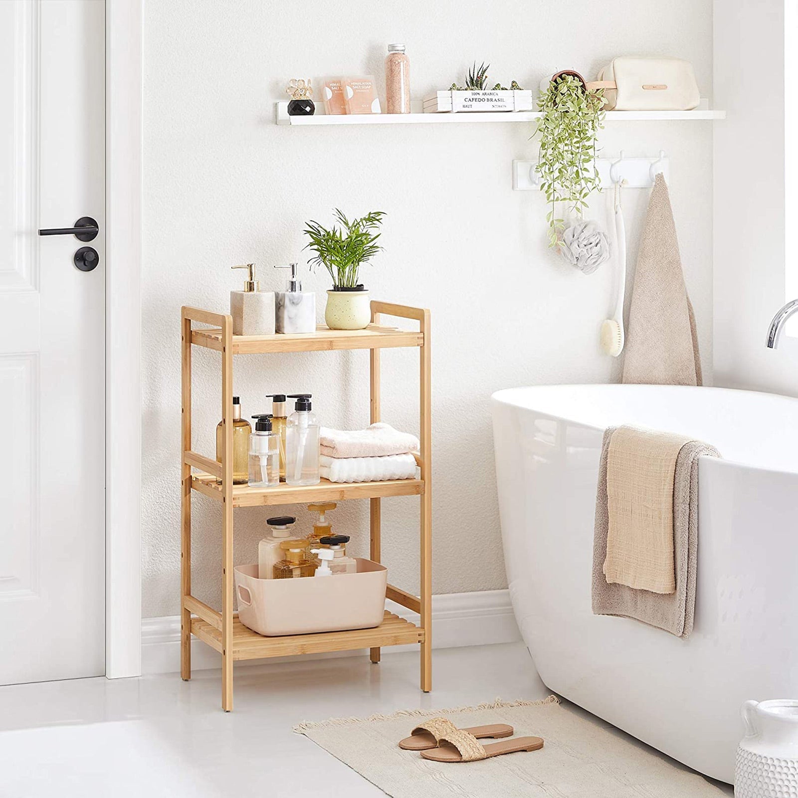 Bathroom rack - Wall rack - Wooden Bathroom Shelf - Bathroom Furniture