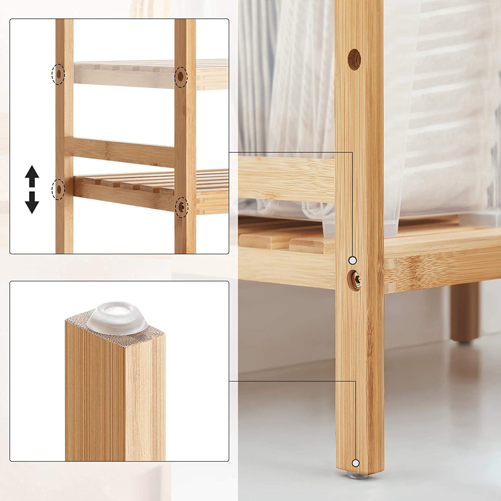 Bathroom rack - Wall rack - Wooden Bathroom Shelf - Bathroom Furniture