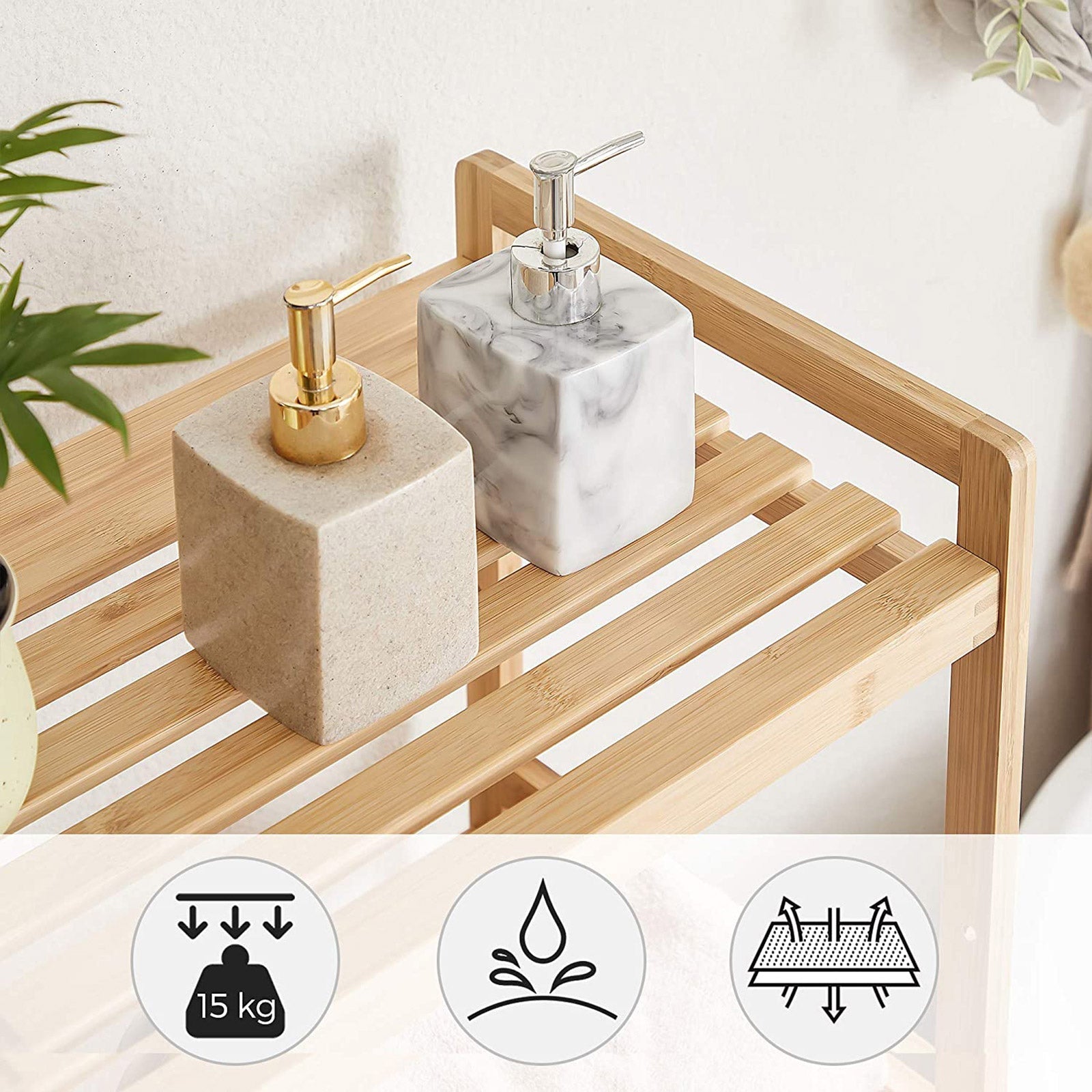 Bathroom rack - Wall rack - Wooden Bathroom Shelf - Bathroom Furniture