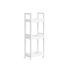 Bathroom shelf - with 3 levels - narrow - space -saving - white