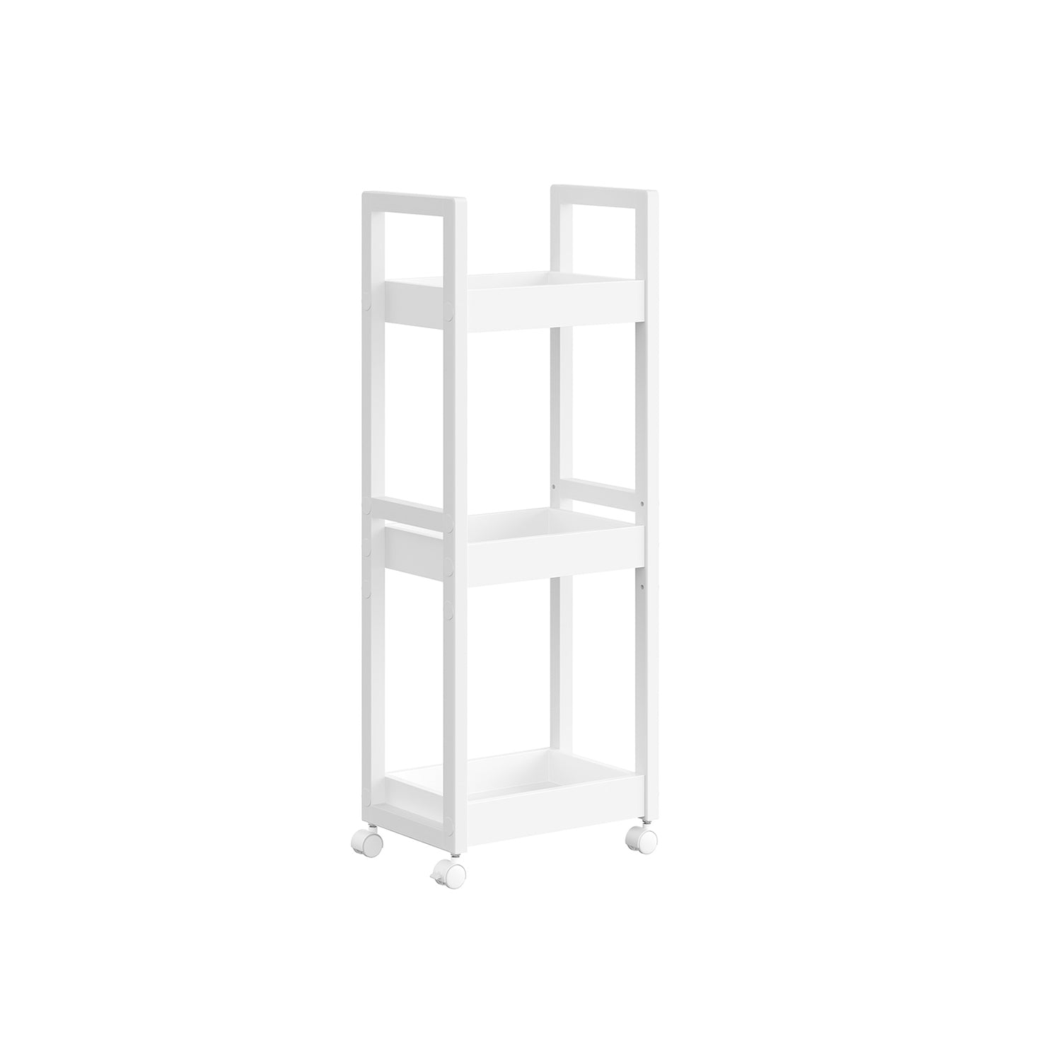 Bathroom shelf - with 3 levels - narrow - space -saving - white