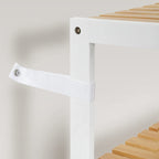 Shoe rack - bamboo shoe shelf - also as a plant rack or bathroom rack - white