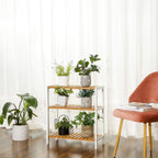 Shoe rack - bamboo shoe shelf - also as a plant rack or bathroom rack - white