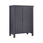 Bathroom cabinet - Storage cupboard - With 2 adjustable shelves - 2 doors - Gray