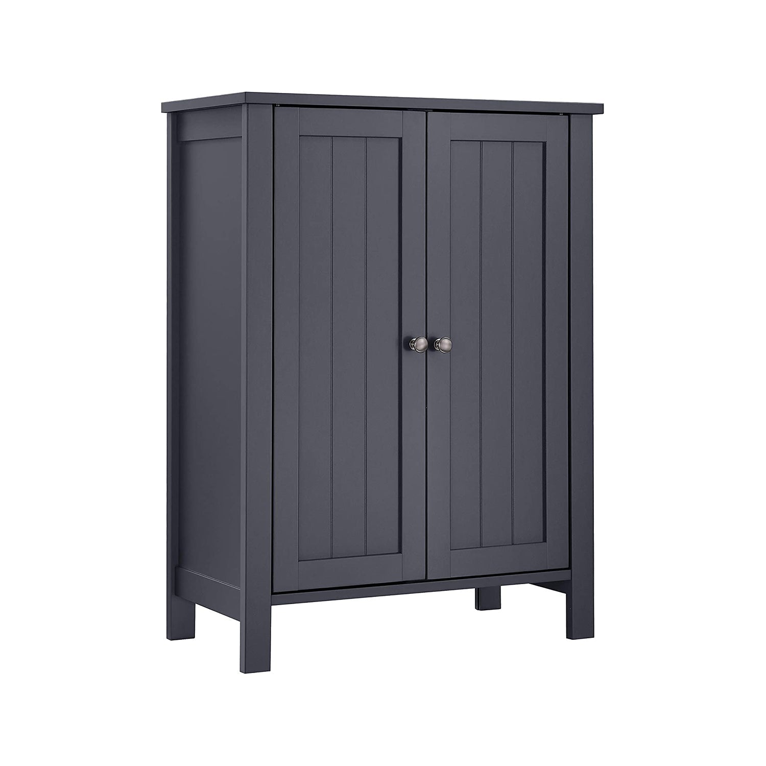 Bathroom cabinet - Storage cupboard - With 2 adjustable shelves - 2 doors - Gray