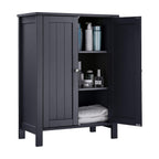 Bathroom cabinet - Storage cupboard - With 2 adjustable shelves - 2 doors - Gray