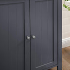 Bathroom cabinet - Storage cupboard - With 2 adjustable shelves - 2 doors - Gray