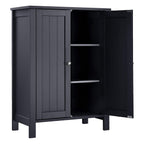 Bathroom cabinet - Storage cupboard - With 2 adjustable shelves - 2 doors - Gray